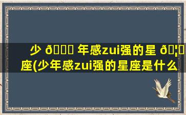 少 🐋 年感zui
强的星 🦋 座(少年感zui
强的星座是什么)